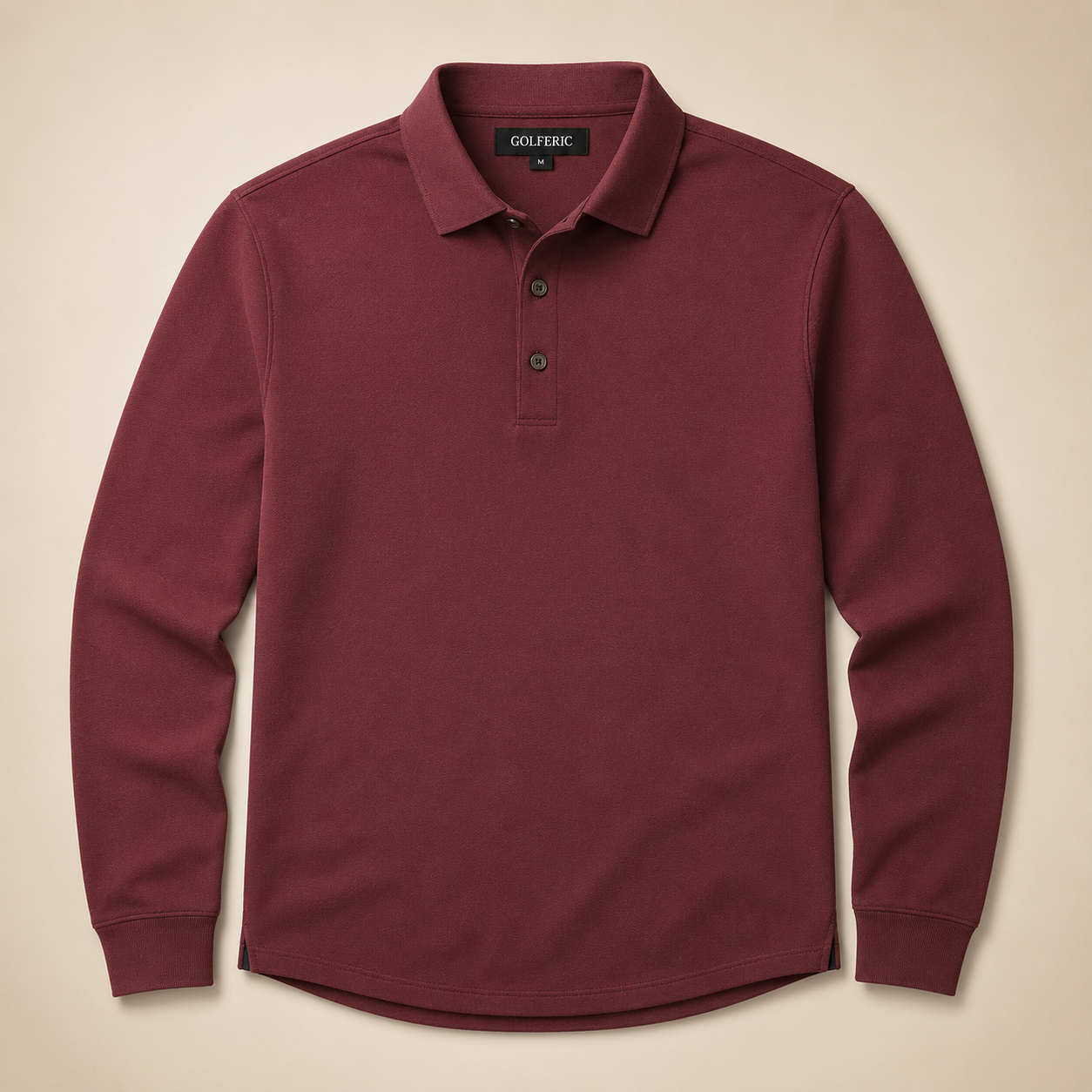 Long Sleeve Polo Burgundy main image